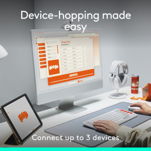 Logitech Pop Icon Combo, Bluetooth, Off-White