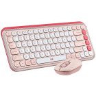 Kit periferice Logitech Pop Icon Combo, Bluetooth, Rose