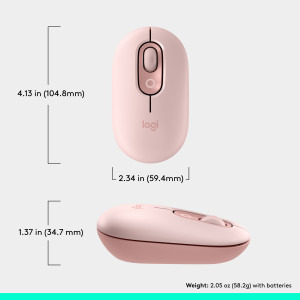 Logitech POP Mouse, Bluetooth, Rose