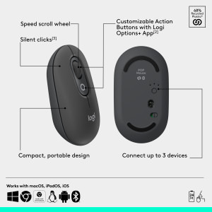 Logitech POP Mouse, Bluetooth, Graphite