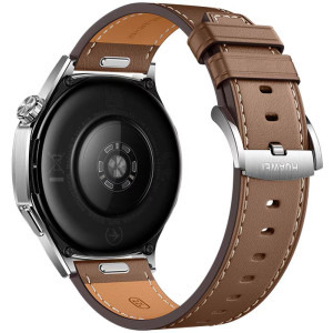 Huawei Watch GT 5, 46mm Tarnish Stainless Steel, curea Brown Composite Leather