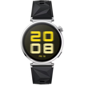 Huawei Watch GT 5, 41mm Tarnish Stainless Steel, curea Black Fluoroelastomer