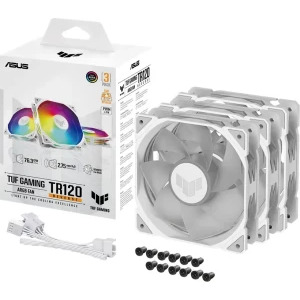 ASUS TUF Gaming TR120 Reverse ARGB 120mm White Three Fan Pack