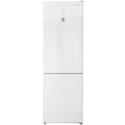 Combina frigorifica Daewoo DNF-310MEW-1, 310 L, Clasa E, Total No Frost, Control electronic, Iluminare LED, Alb