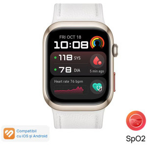 Huawei Watch D2, Gold aluminum, curea White Composite Leather
