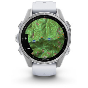 Garmin Fenix 8, 43mm Silver, Whitestone Silicone
