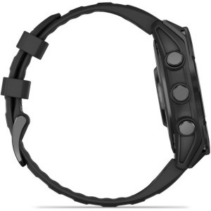 Garmin Fenix 8, 47mm Slate Gray, Black Silicone