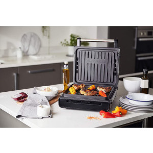 George Foreman Gratar electric SmokeLess 28000-56, 1500W, Argintiu/Negru