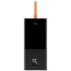 Baterie externa Baseus Elf, 20000 mAh, 2x USB, 1x USB-C, 65 W, Display, Cablu USB-C integrat, Grey