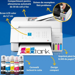 Epson EcoTank L5396, InkJet CISS, Color, Format A4, Retea, Wi-Fi, Fax
