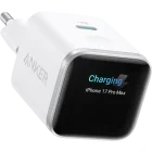 Incarcator retea Anker Nano A121DG21, 1x USB-C, Quick Charge 45 W, GaN, Display, White