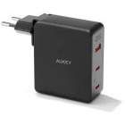 Incarcator retea Aukey PA-B7O, 2x USB-C, 1x USB, Quick Charge 140 W, Black