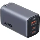 Incarcator retea Aukey PA-B6U, 2x USB-C, 1x USB, Quick Charge 67 W, Grey