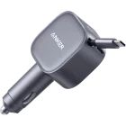 Incarcator auto Anker Nano A2738HA2, 1x USB-C, 75 W, Cablu integrat, Grey