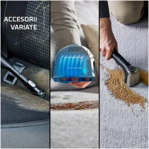 Rowenta Clean It Hot & Cold IN7011F0, cu spalare, 1150W, 1.5L, Portocaliu/Gri