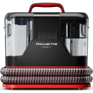 Rowenta Clean It IN5012F0, cu spalare, 400W, 1.5L, Negru/Rosu