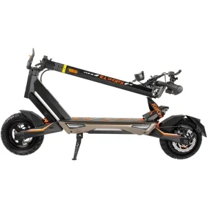 KuKirin Trotineta electrica T3, Putere 800 W, Autonomie 58 km, Viteza max 45 km/h, Greutate max 120 kg, Roti 10 inch, Negru