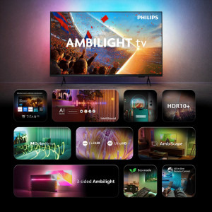 Philips Smart TV 55PUS8001/12 Seria PUS8001/12 139cm 4K UHD HDR Ambilight pe 3 laturi