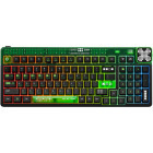 Tastatura Gaming QwertyKey 100 Matrix RGB Black Liniar Prelubrifiat V2 Switch Mecanica