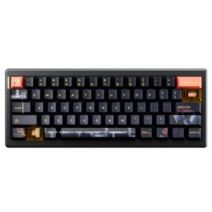 QwertyKey 61 Pro Fallout RGB Black Tactil Prelubrifiat V2 Switch Mecanica