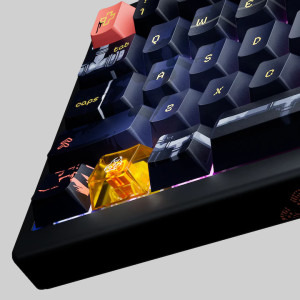 QwertyKey 61 Pro Fallout RGB Black Tactil Prelubrifiat V2 Switch Mecanica