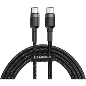 Baseus Cafule, USB-C Male la USB-C Male, 60 W, 1 m, Black
