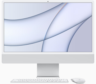 All-In-One PC Apple iMac 24 inch 4.5K Retina, Procesor Apple M1, 16GB RAM, 512GB SSD, 8 core GPU, Mac OS Big Sur, RO keyboard, Silver Apple imagine noua idaho.ro