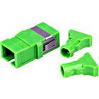 Accesoriu retea Schrack Cupla SC/APC Simplex, singlemode, fara flansa, verde