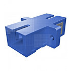 Accesoriu retea Schrack Cupla SC Simplex, plastic, multimode, fosfor bronz, flansa, albastru