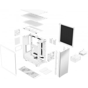 Fractal Design Define 7 Compact White Light Tempered Glass
