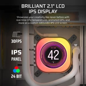 Corsair iCUE LINK Titan 240 RX LCD RGB White