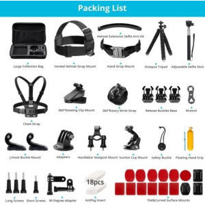 Accesoriu Camere video AKASO Kit accesorii 60 in 1 SYAC0048 Black