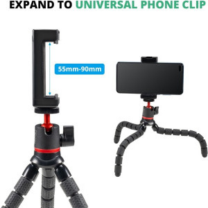 AKASO 2-in-1 Selfie Stick + Trepied flexibil SYAC0117 Black