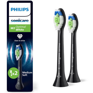 Philips Sonicare Rezerve periuta de dinti electrica Optimal White HX6062/88 Negru, 2 buc