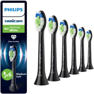 Philips Sonicare Rezerve periuta de dinti electrica Optimal White HX6066/88 Negru, 6 buc