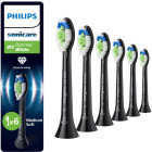 Philips Sonicare Rezerve periuta de dinti electrica Optimal White HX6066/88 Negru, 6 buc