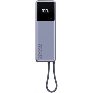 Baterie externa Xiaomi 165W 10000 mAh, 1x USB-C, cablu USB-C integrat, posibilitate incarcare laptop