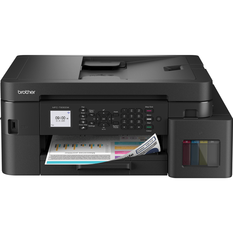 Multifunctionala Brother MFC-T930DW, InkJet CISS, Color, Format A4, Duplex, Retea, Wi-Fi, Fax