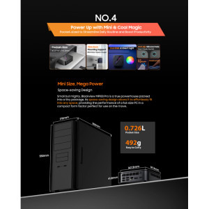 Blackview MP100 Pro, Intel Core i9-12900H 5.0GHz, 16GB DDR4, 512GB SSD, Intel Integrated Graphics, Windows 11 Pro