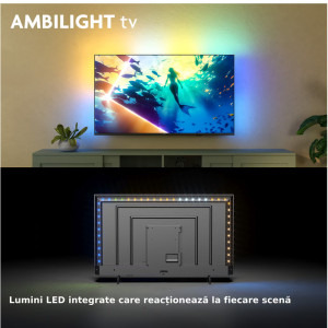 Philips Smart TV 65PUS8010/12 Seria PUS8010/12 164cm 4K UHD HDR Ambilight pe 3 laturi