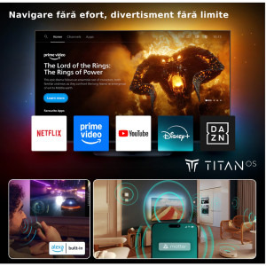 Philips Smart TV 55PUS9010/12 Seria PUS9010/12 139cm gri 4K UHD HDR Ambilight pe 3 laturi