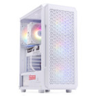 Gaming ZMEU Legendar Plus Alb, AMD Ryzen 5 5600 3.5GHz, 16GB DDR4, 1TB SSD, RTX 3050 6GB GDDR6, Iluminare RGB