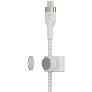 Belkin BoostCharge USB-C Male la Lightning Male, braided silicone 2m, White