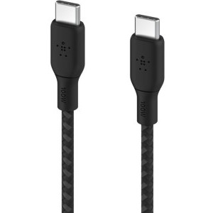 Belkin BoostCharge Braided, USB-C Male la USB-C Male, 100W 3m, Black