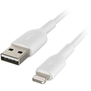 Belkin BoostCharge, USB-C Male la Lightning Male, 1m (2 buc.), White