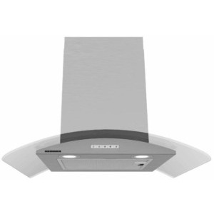Hota Heinner decorativa HDCH-MD800GIX, Putere absorbtie 800 m3/h, 3 trepte de viteza, Iluminare LED, 60 cm, Inox