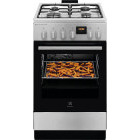 Aragaz Electrolux LKK560222X, Mixt, 4 arzatoare, Sistem de siguranta, Aprindere integrata, AquaClean, SteamBake, Timer, AirFry, Grill, Clasa A, 50 cm, Inox