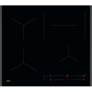 Plita incorporabila AEG TO64IC00FB, Inductie, 4 zone de gatit, PowerBoost, Hob2Hood, 60 cm, Negru
