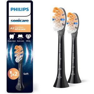 Philips Sonicare Rezerve periuta de dinti electrica Premium All-in-One HX9092/88 Negru, 2 buc