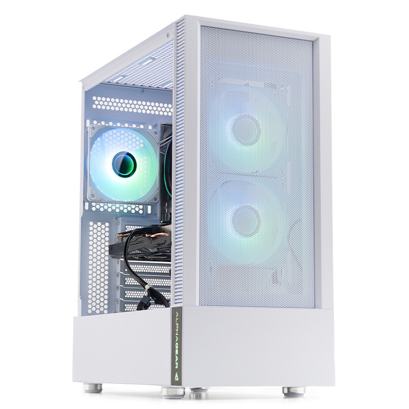 PC Gaming BALAUR Legendar Alb Pro Game Ready, AMD Ryzen 5 9600X 3.9GHz, 32GB DDR5, 2TB SSD, RTX 5060 8GB GDDR7, Iluminare RGB, Windows 11 Home